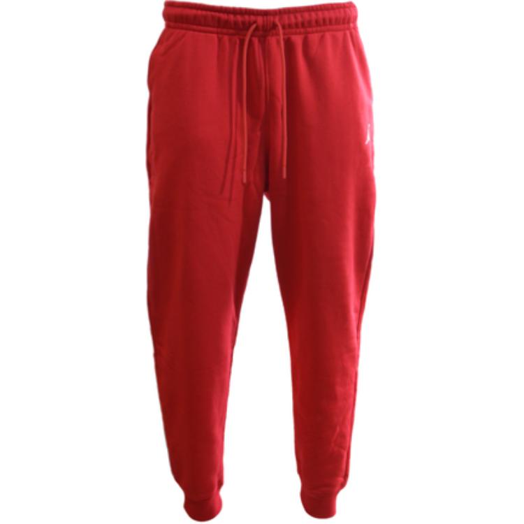 Jordan Essentials Solid Logo Drawstring Cuff Pants Men Bottoms Fitness-Red FJ7779-687
