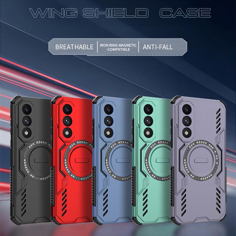 KEYSION Hollow Heat Dissipation Case for OnePlus Nord 5 5G Silicone+PC Magnetic Cooling Shockproof Phone Cover for 1+ Nord 5 5G