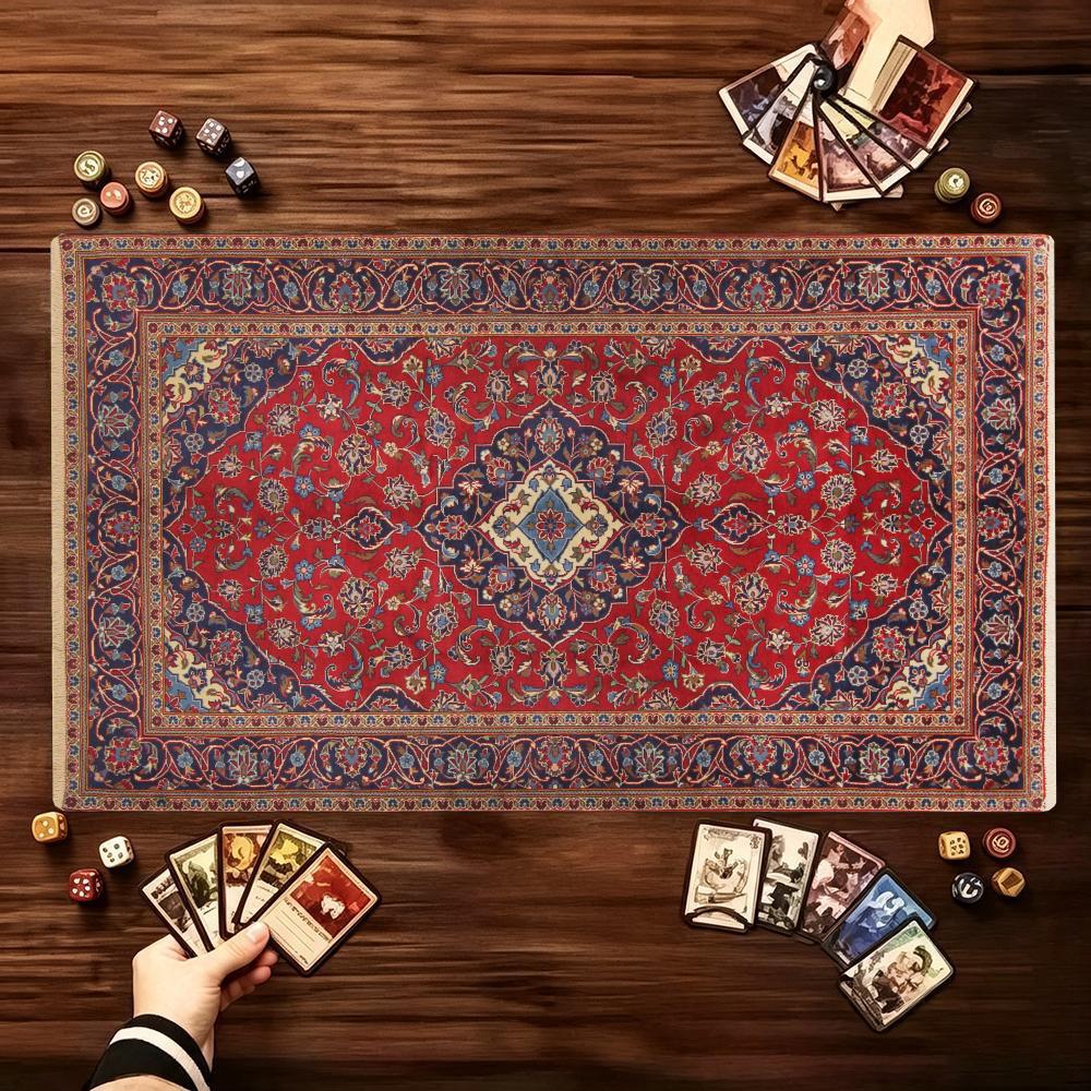 Mauspad mit orientalischem Vintage-Teppichmuster, Spielmatte, dient als einheitliche Basis für komplette Laptop-Büro-Schreibtisch-Setups