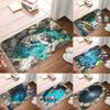 Carpet Entrance Door 3D Visual Ocean Floor Mat Bathroom and Toilet Door Mat Personalized Mat Home Decoration Rugs