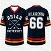 New Movie Off Campus Briar University Jersey Graham 44 LOGAN 22 DI LAURENTIS 66 Tucker 46 T-shirt V-neck Short Sleeve T-shirt