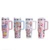 40Oz Handle Car Cup High Value Labubu Stainless Steel Thermos Cup Car Portable Straw Bingba Cup