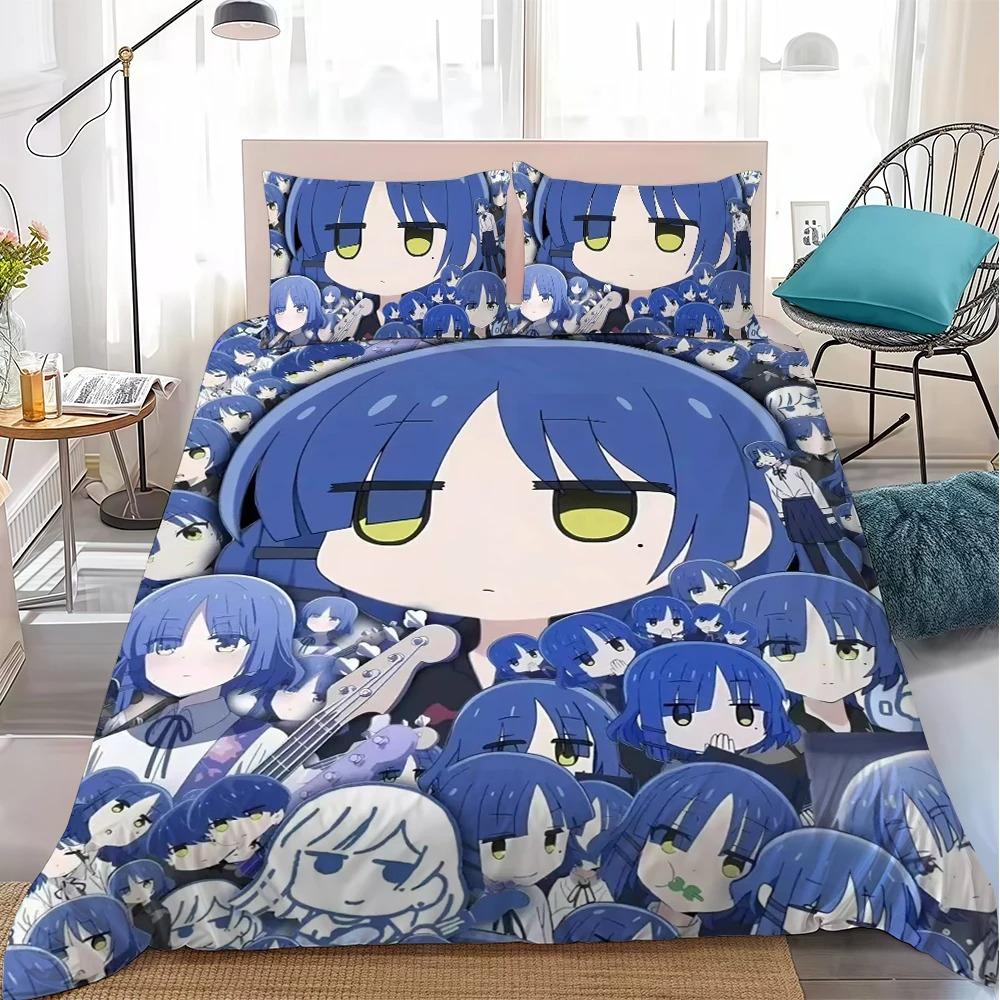 Anime B-Bocchi the R-Rock Duvet Cover Pillowcase Bedding Set Kids Boy Girl Bedroom Decoration 2/3piece Set Single/Double Size