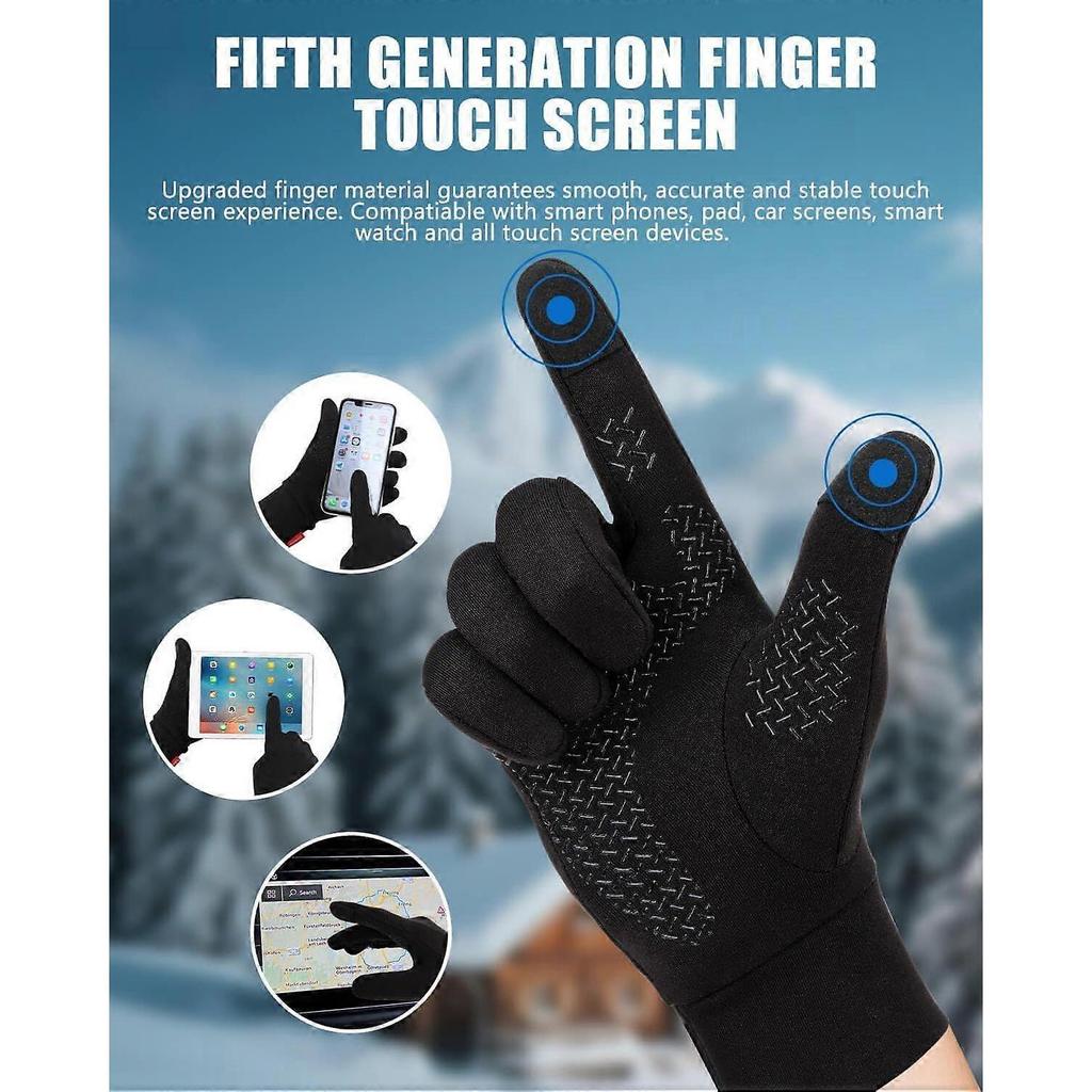 Lightweight Winter Gloves for Men Women, Warm Running Gloves Touchscreen Thermal