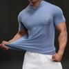 706690 Summer 2025 American Casual Short-sleeved T-shirt Fashionable Sports Elastic Fitness Outdoor T-shirt Men