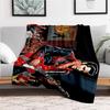 "Elvis Presley: King of Rock 'n' Roll Guitar Art Print"Blanket Flannel Throw Blanket for Sofa, Bed, Travel, Camping, Office, Couch, Chair, A