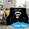 Custom Name Gojo Jujutsu Blanket bed sofa Blanket Flannel Blanket for Camping, Hiking, Picnic Essentials,gift for Fan family