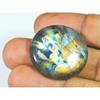 27X27MM Natural Labradorite Purple Spectrolite Round Cabochon Loose Gemstone SK-3264