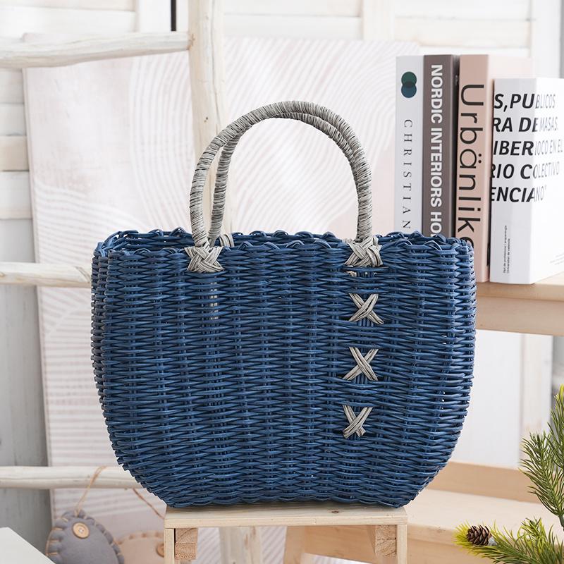 Household Picnic Basket Storage Bath Shopping Basket Woven Basket Vegetable Basket Gift Basket Souvenir Bath Hand Basket