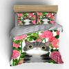 "Cat Floral Decor Three-Piece Set" Soft Comfortable Duvet Cover Bedding Set Included 1*Duvet Cover & 2*Pillowcases Gift
