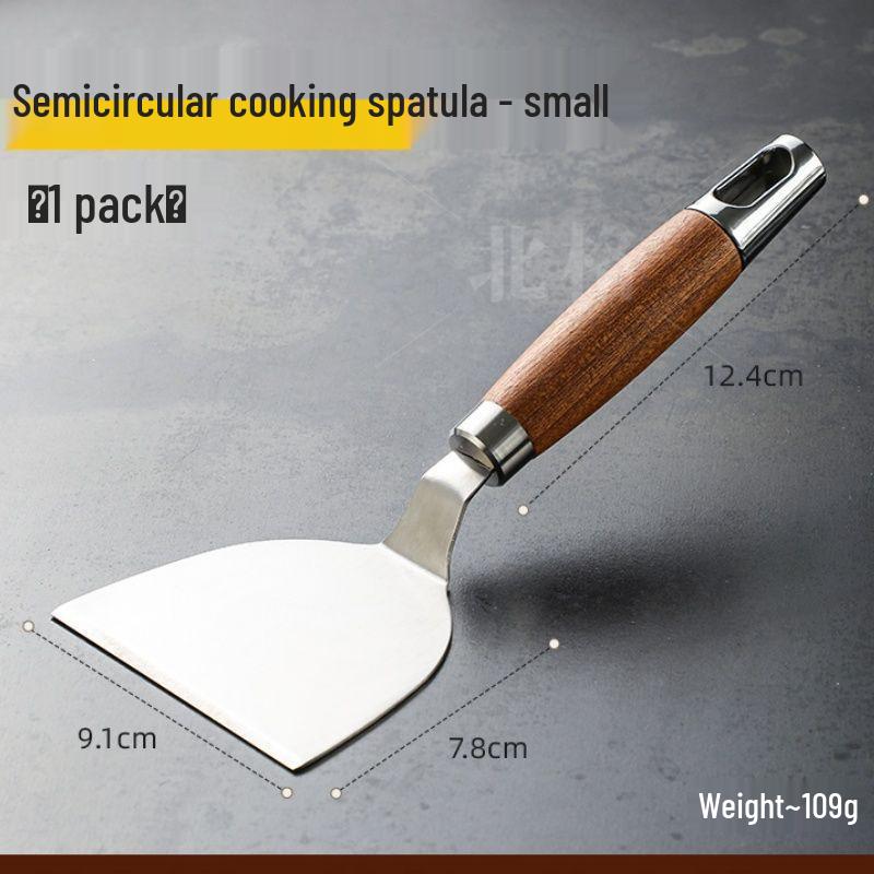 Stainless Steel Teppanyaki and Pizza Spatula with Tongs for Household and Street Food Cooking
