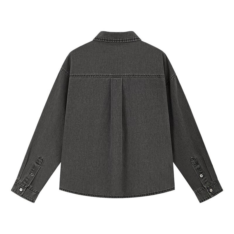 ELLE KIDS Mädchen Langarmshirt aus gewaschenem Denim