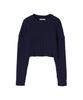 CRANK Ribbon Cable Crop Knit_Navy