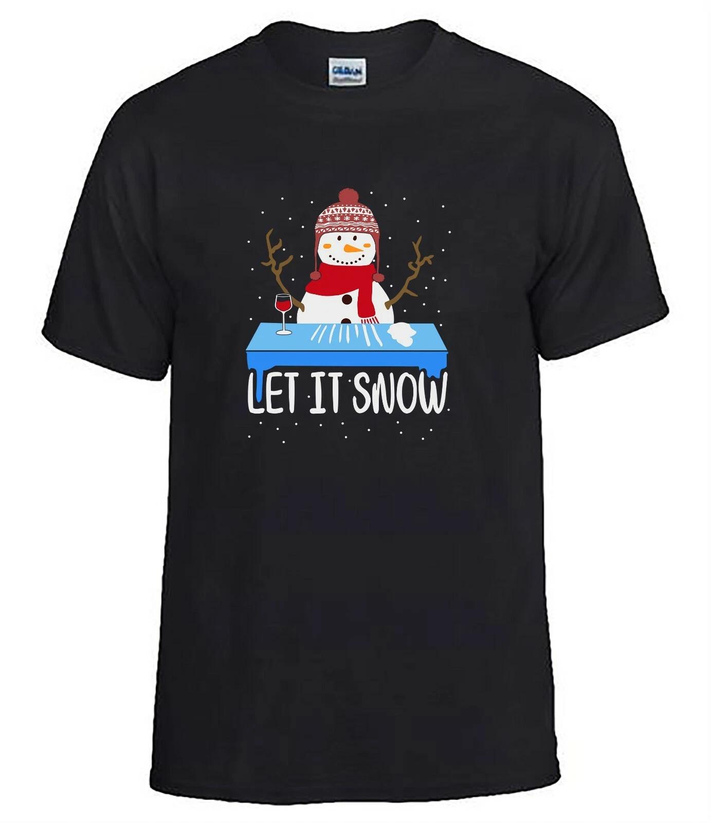 Christmas T-Shirt. Let It snow Fun/Novelty Ugly T-Shirts S