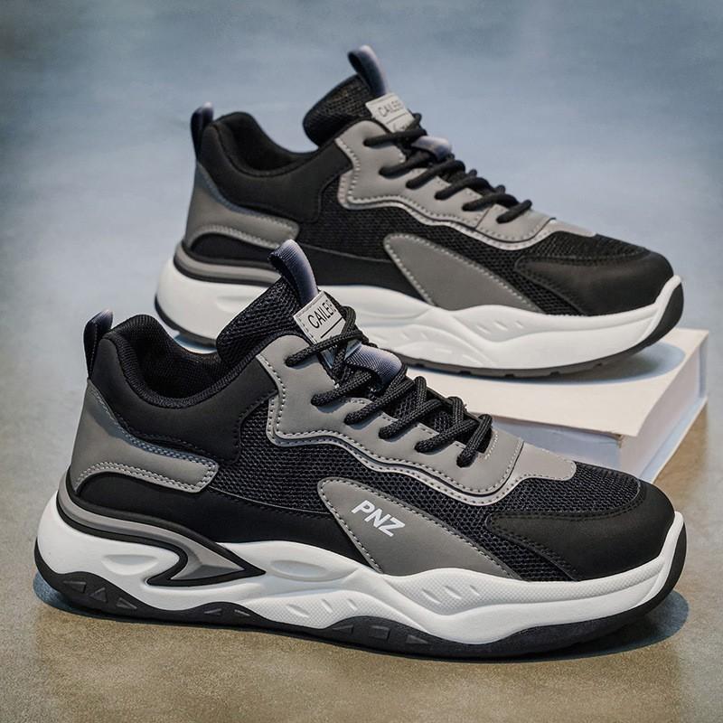 

Men s Shoes New Breathable Mesh Sneakers Fashionable All-matching Platform Sole Casual Running Daddy Men 44