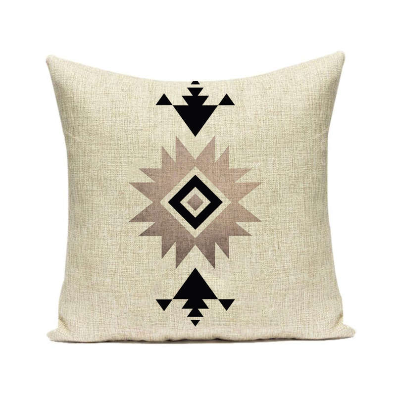 

Home Living Room Decoration Linen/Cotton Pillowcover Pillow Cases Bohemian Aztec Geometric Pattern Cushion Cover 45x45cm Linen