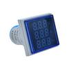 0-100A 50-380V 22MM 3 in 1 Square Mini Digital Voltmeter Ammeter Hz Hertz Frequency Meter Current Voltage Indicator Tester