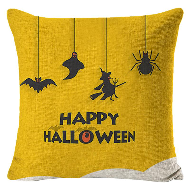 Pillow Cover Halloween Funny Atmosphere Decoration Car Cushion Room Bedside Cushion Sofa Waist Cushion Cushion Cover