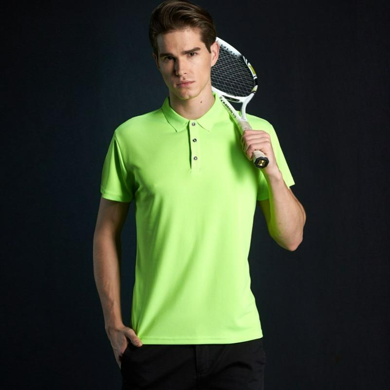 

Short-sleeved T-shirt Lapel Shirt Solid Color Sports Quick-drying Half-sleeved Polo Shirt Men s Clothing 4XL світло-зелений колір