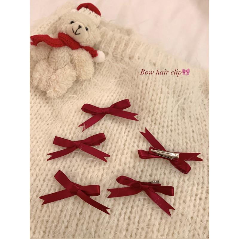 

Red Christmas Bow Hair Clip for Girls and Women