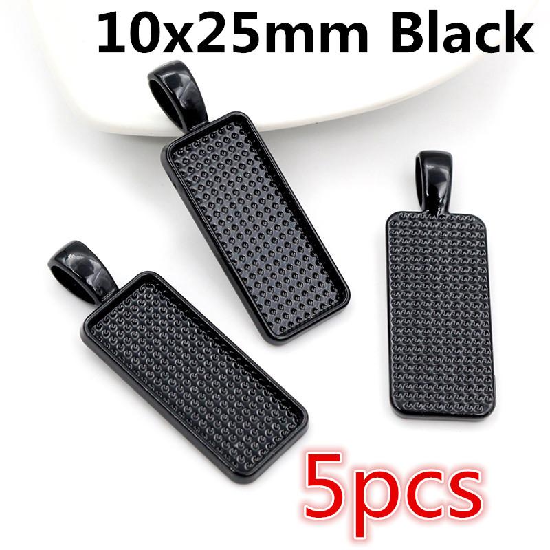 Hot Sales 10X25/10x50/25x50mm Cameo Rectangle Bezels Blank Pendant Cabochon Base Setting For Jewelry Making Accessories Supplies