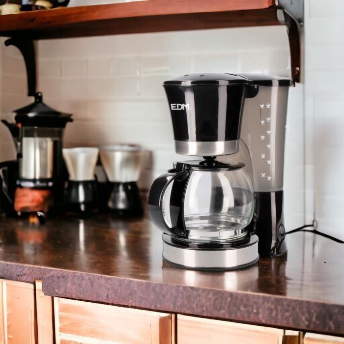 Elektrický překapávač - EDM - 12 šálků - 800W - Programovatelný - Černý