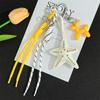 1pc Trendy Starfish Colored Braided Rope for Women with Cute Charm, Decorative Accessory for Keys,Bags & Backpacks Gift Bag Charm