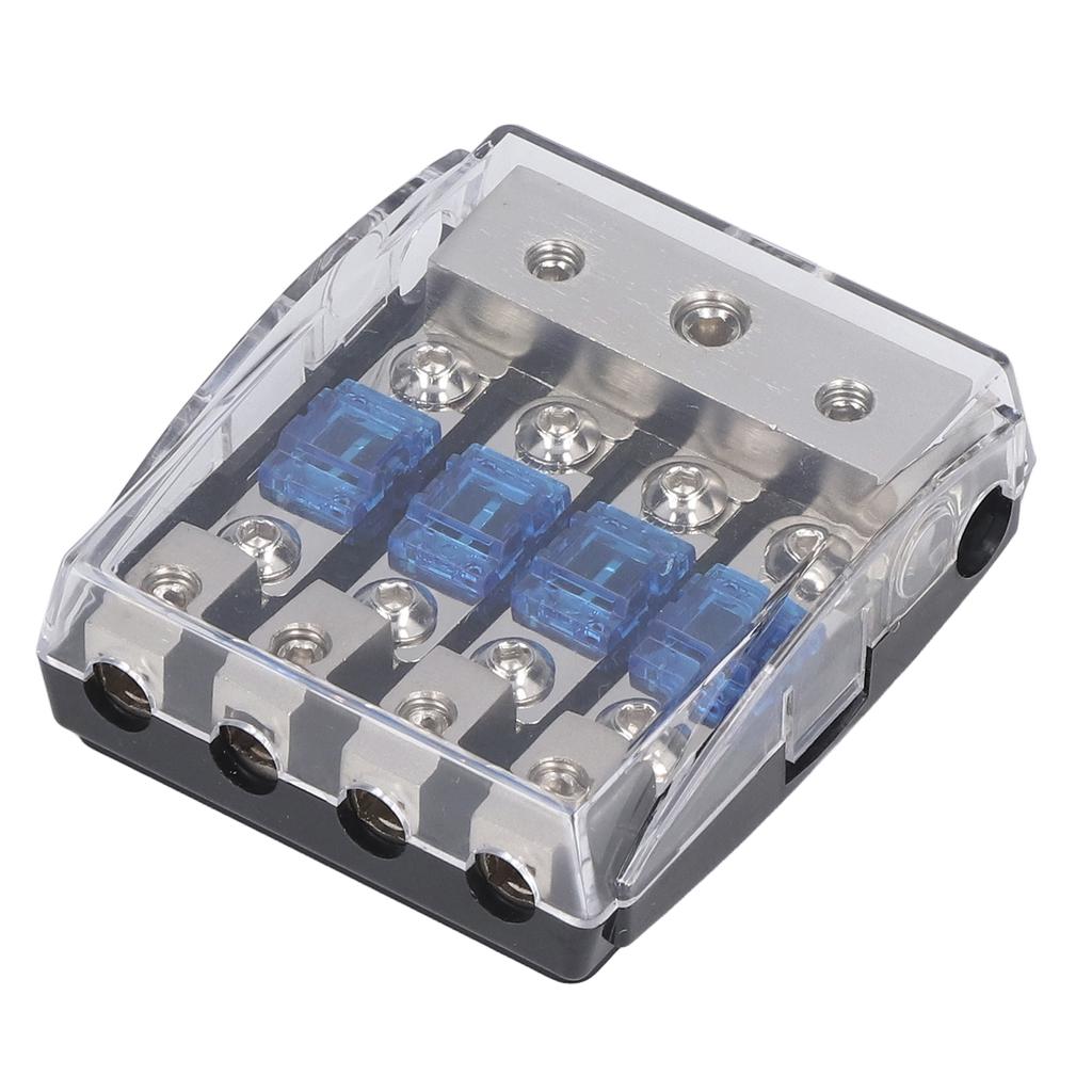 60A Power Distribution Block 1 In 4 Ways Out Audio Fuse Holder for Car RV Solar System