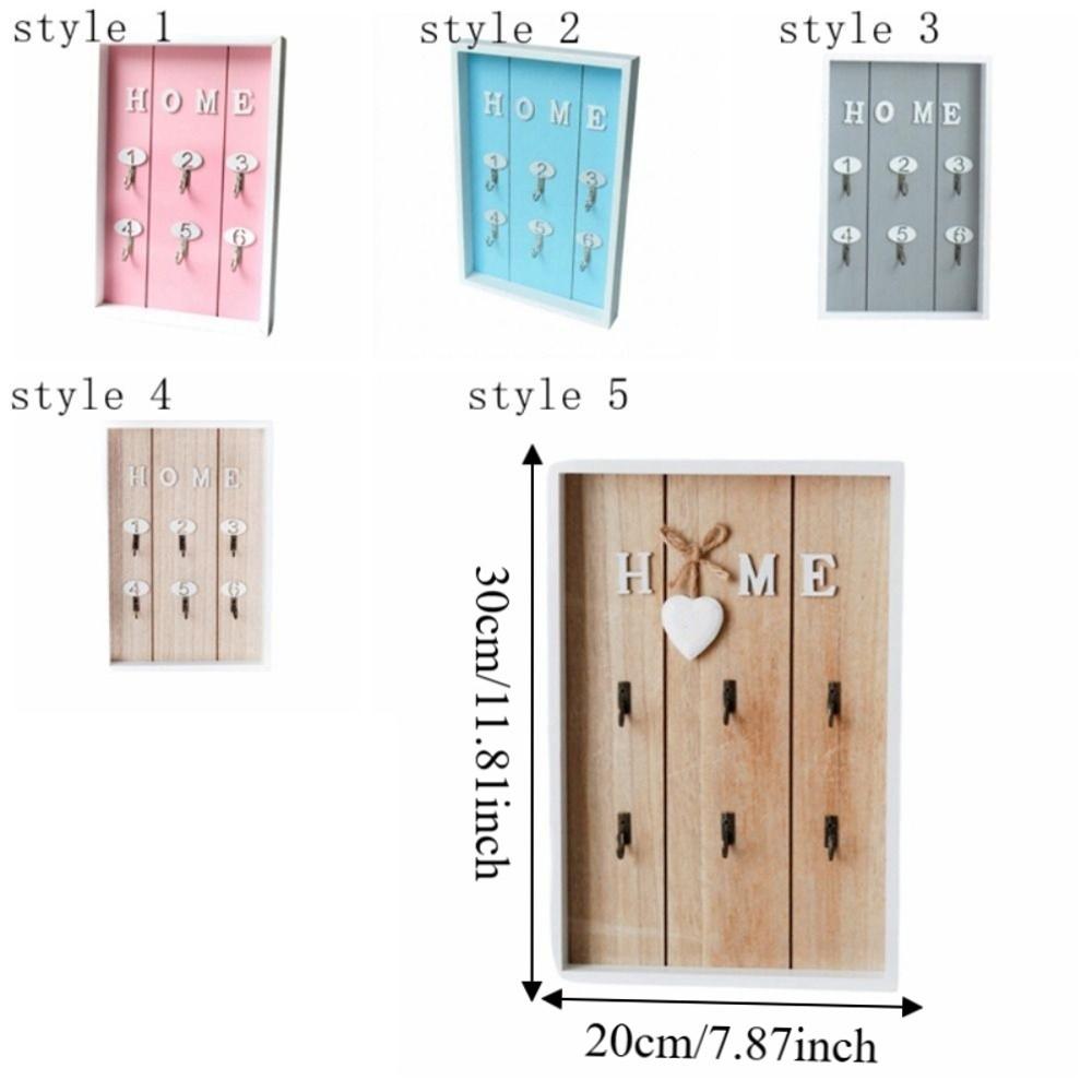 Wall Mount Wooden Key Holder Rustic Cabinet Key Rack Modern Key Storage Shelves  Entryway