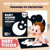 Non-Toxic 0-36M Baby Vision Stimulation Card Early Education Toy Newborn Visual Learning Book Black And White Contrast Card Montessori Toy