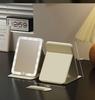 LED Folding Makeup Mirror with Comb – Compact, Lighted, and Convenient for Desktop Use