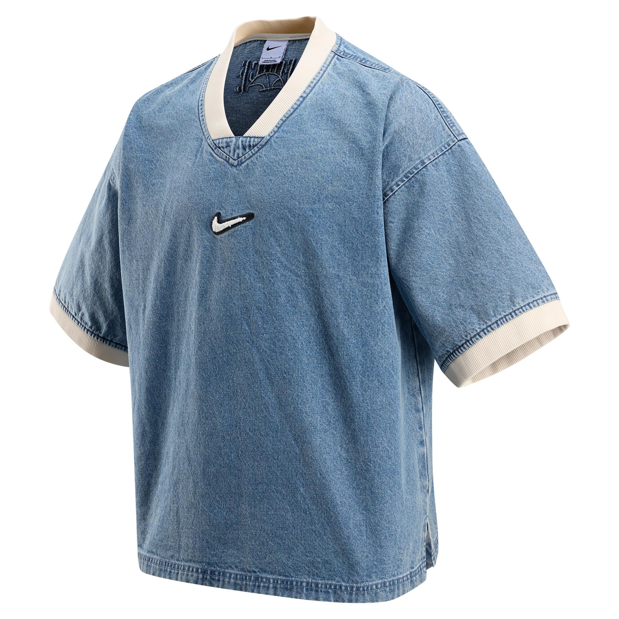 Мужская джинсовая баскетбольная футболка с коротким рукавом Nike HV1919