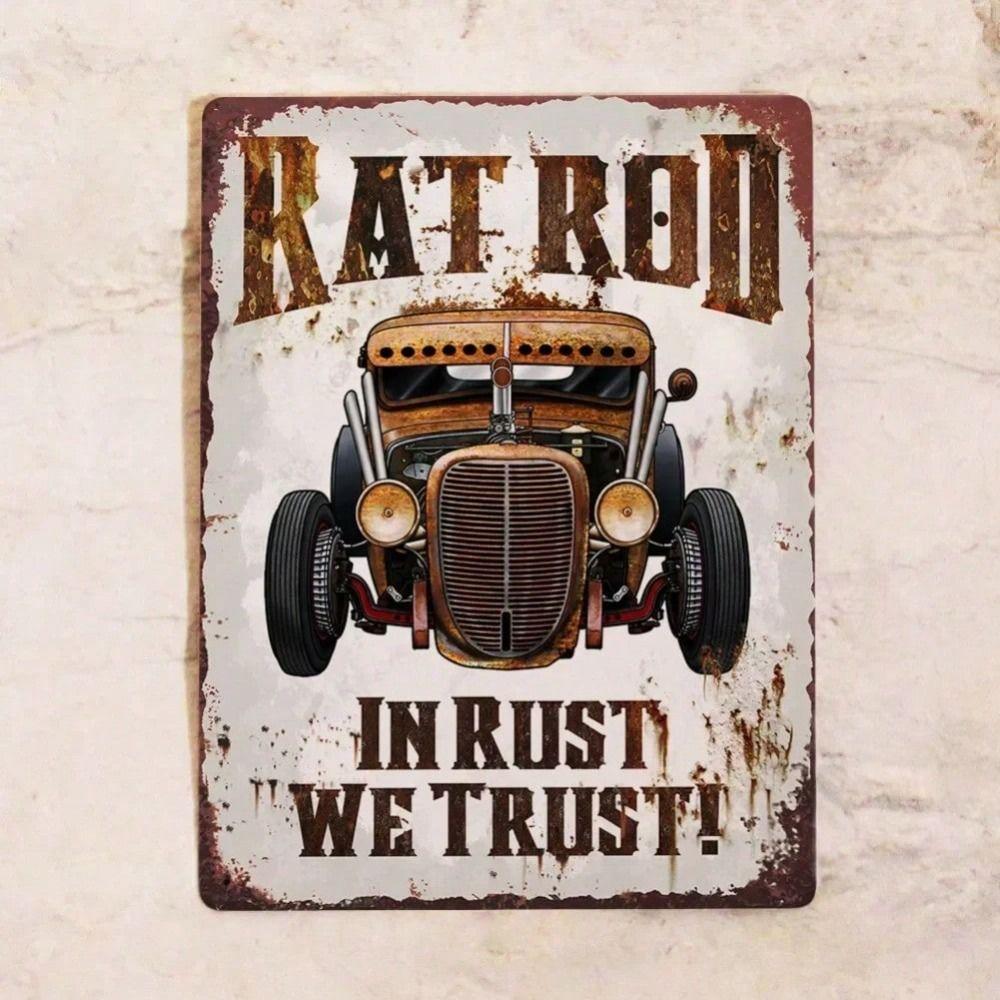 

Tin Sign In Rust We Trust Wall Decor Metal Poster for Living Room Cafe Aluminum Plaque 20x30 cm