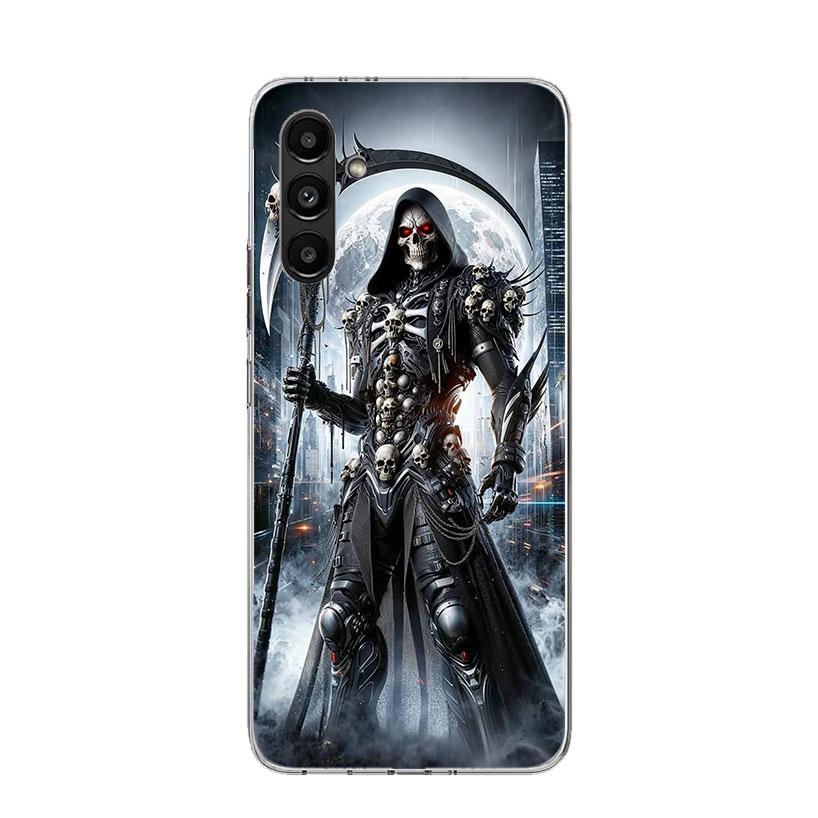 Pouzdro na telefon Smrt Smrťák Lebka Kosa Pro Samsung Galaxy A17 A16 A14 A15 A13 A57 A56 A54 A55 A53 A37 A36 A34 A35 A33 A26 A24