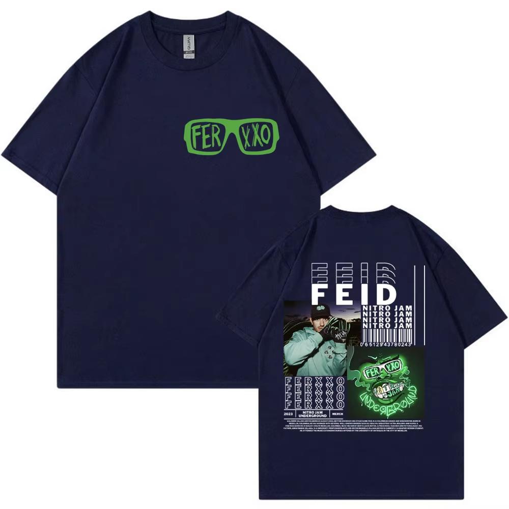 Rapper Feid Ferxxo Music Album T Shirts Unisex Women Hip Hop Fashion Retro Harajuku Tshirt Oversized Cotton Gothic Tees Streetwear