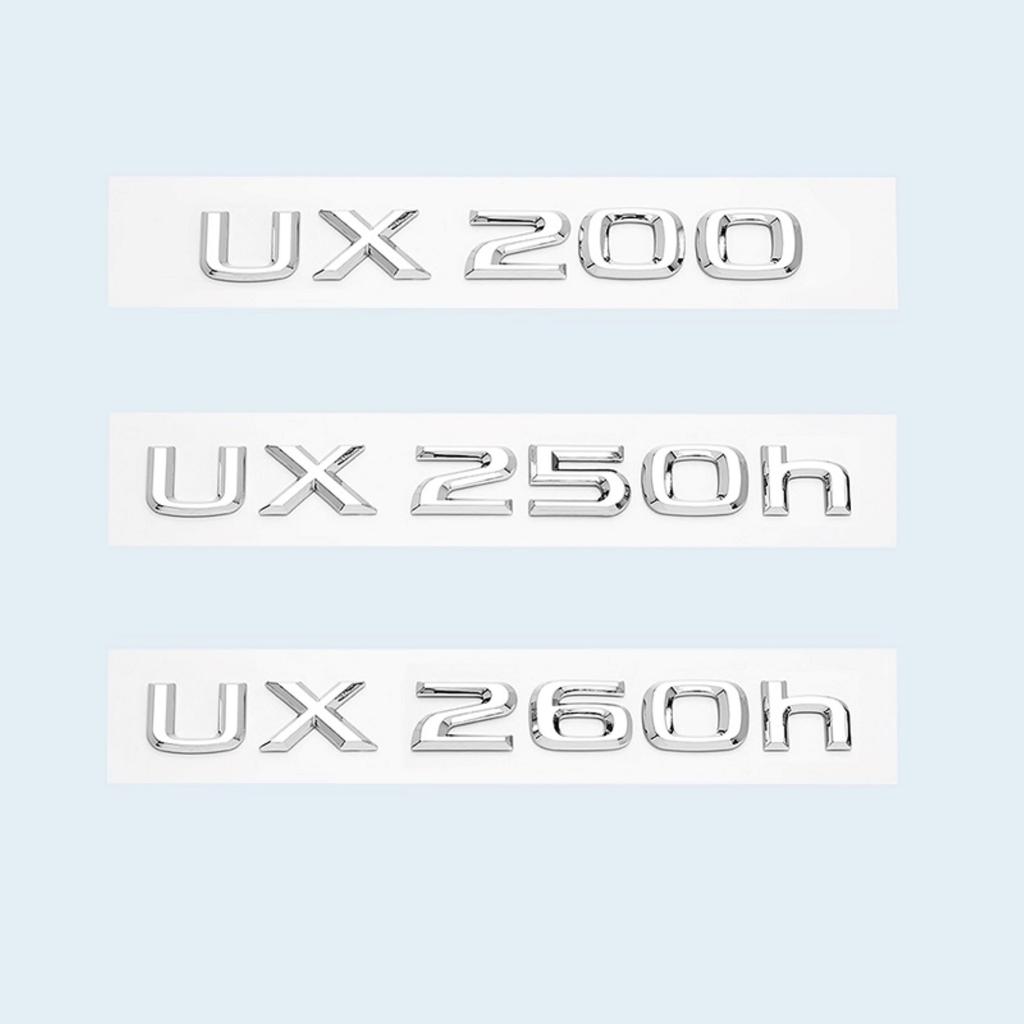3D ABS Chrome Black UX200 UX250h UX260h Emblem Car Tail Letters Trunk Logo Badge Sticker for Lexus UX Series Accessories
