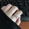 Retro Used Gewebt Kreuz Damenmode 925 Sterling Silber Schmuck Persönlichkeit Einfache Linie Wickel Öffnungsringe TYB408