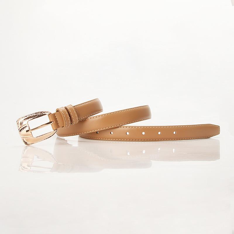 Minimalist Pu Leather Belt For Women With Alloy Pin Buckle Casual Office Style