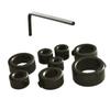 Conjunto de colar de broca de parada de profundidade ajustável de 3-16 mm com 9 peças, posicionador de broca de alta qualidade, anel limitador de posicionamento