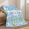 1pc Sanrio Cinnamoroll Flannel Blanket - 2D Single-Sided Print, Blue Candy Star Pattern, Bedroom Living Room Camping Throw