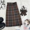 British Coffee Japanese JK Plaid High-Waist A-line Schoolgirl Skirt