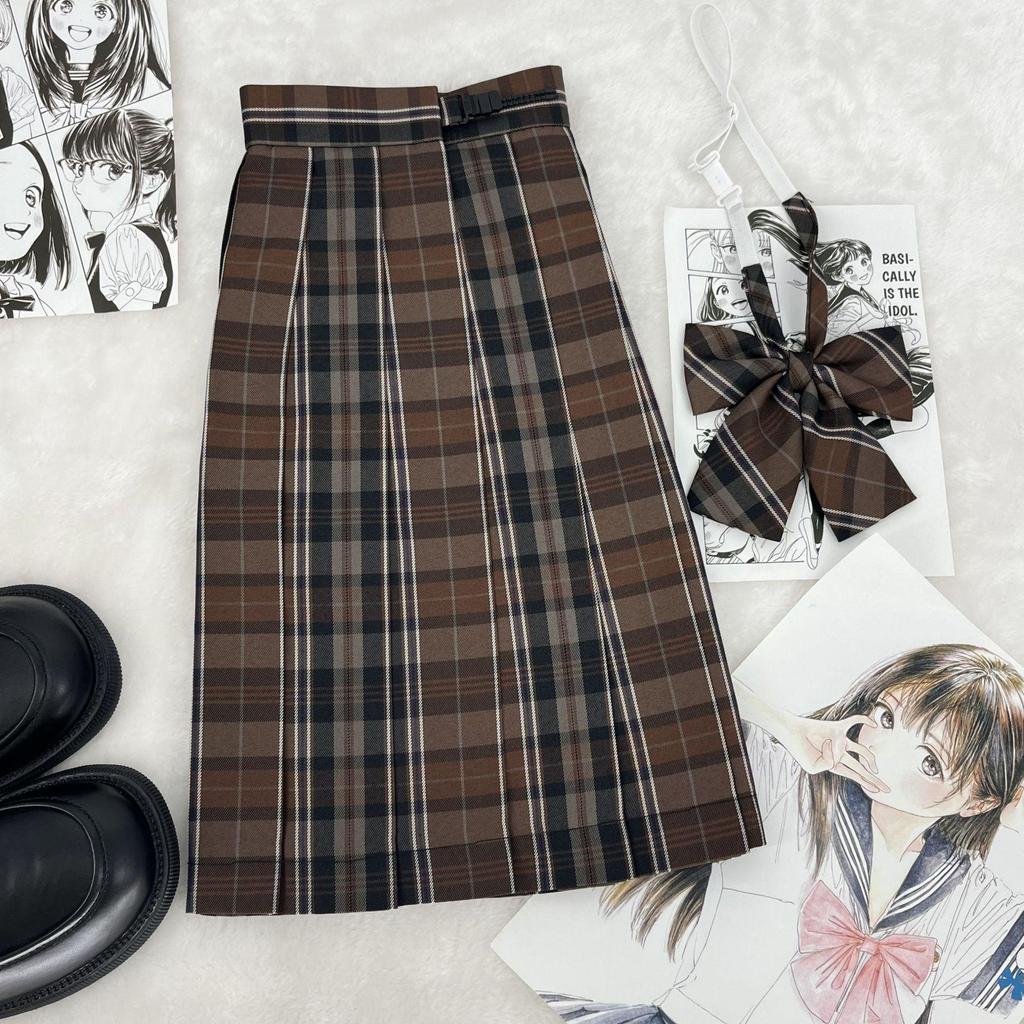 British Coffee Japanese JK Plaid High-Waist A-line Schoolgirl Skirt