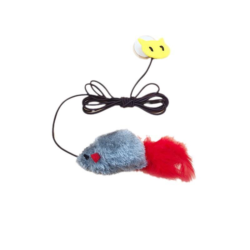 New Hanging Mouse and Cat Toy, Self-entertaining Magic Tool, Cat Toy, Little Mouse, Plush Feather Cat Toy, Pet Supplies