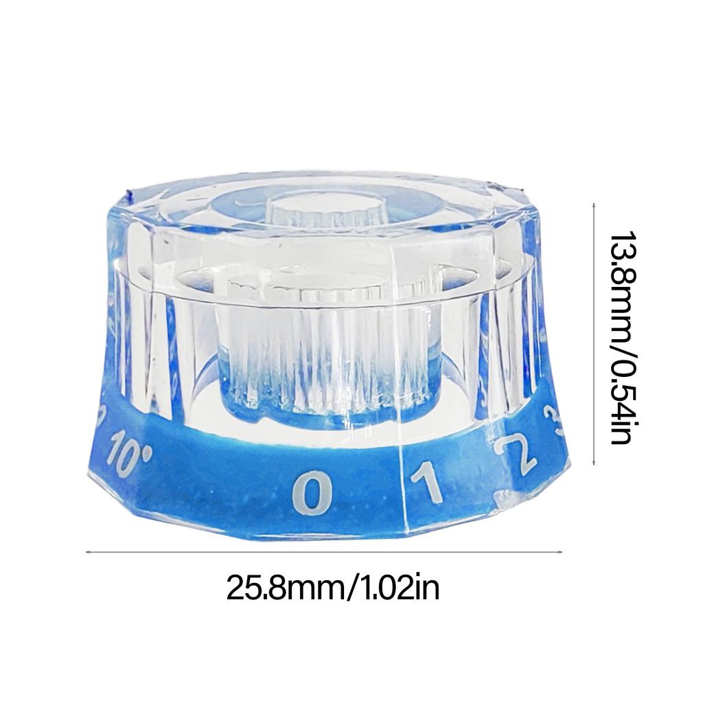 4Pcs Electric Guitar Bass Top Hat Knobs Replacements Clear Knobs Speed Volume Tone Control Knobs Guitar Contral Knobs