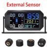 T13 Solar Power TPMS Car Tire Pressure Monitoring System Alarm Tyre Air Pressure Meter Gauge Temperature Warning With 4 Sensors