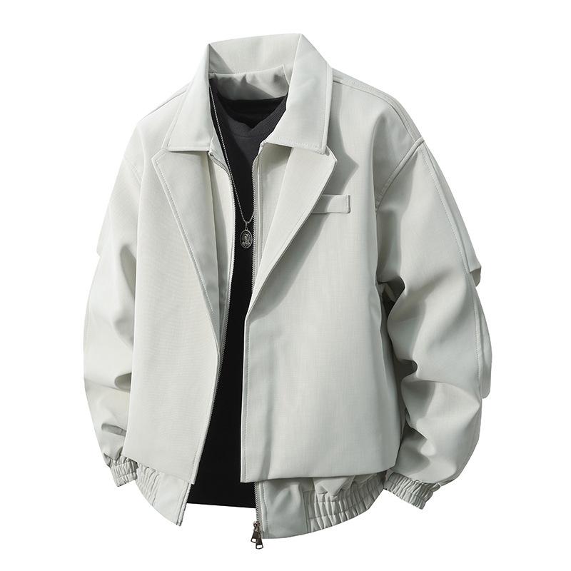 Autumn and Winter New High-end Plaid Fabric Invisible Skin Texture Plaid Texture Design Couple Fake Two-piece Jacket for Men