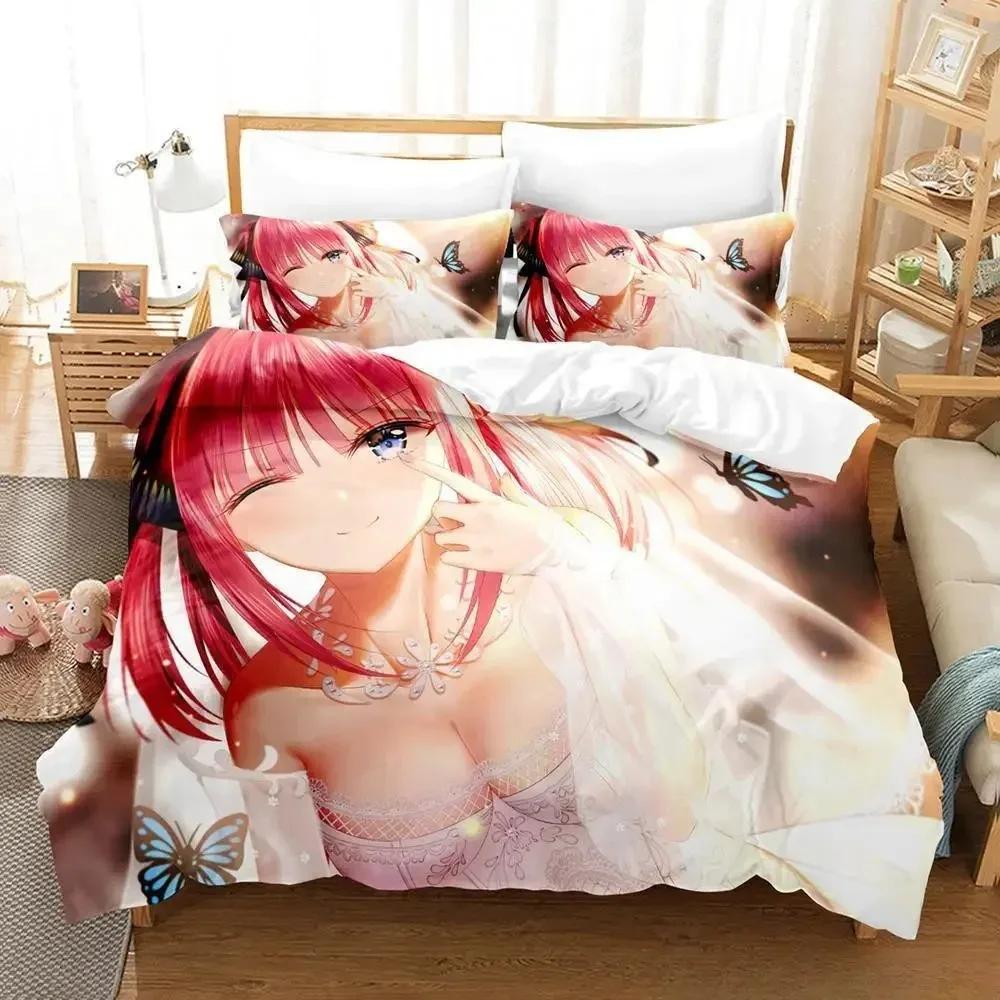 The Quintessential Quintuplets Bedding Set Single Twin Full Queen King Size Bed Set Aldult Kid Bedroom Duvet Cover Sets 3D Anime