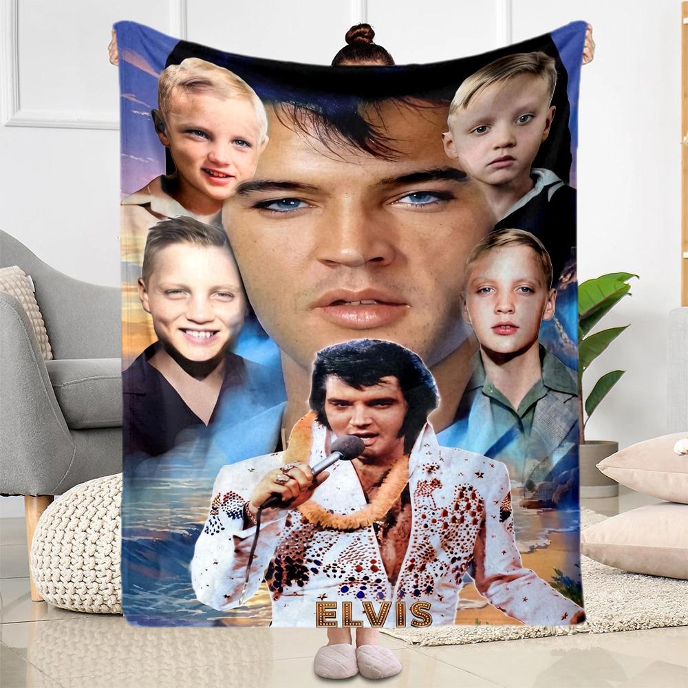 Rock Roll Legend Blanket Soft Warm Cozy Perfect for Livingroom Office Couch All-Season Use Modern Style Ideal Gift for Friends Family Couples Picnic