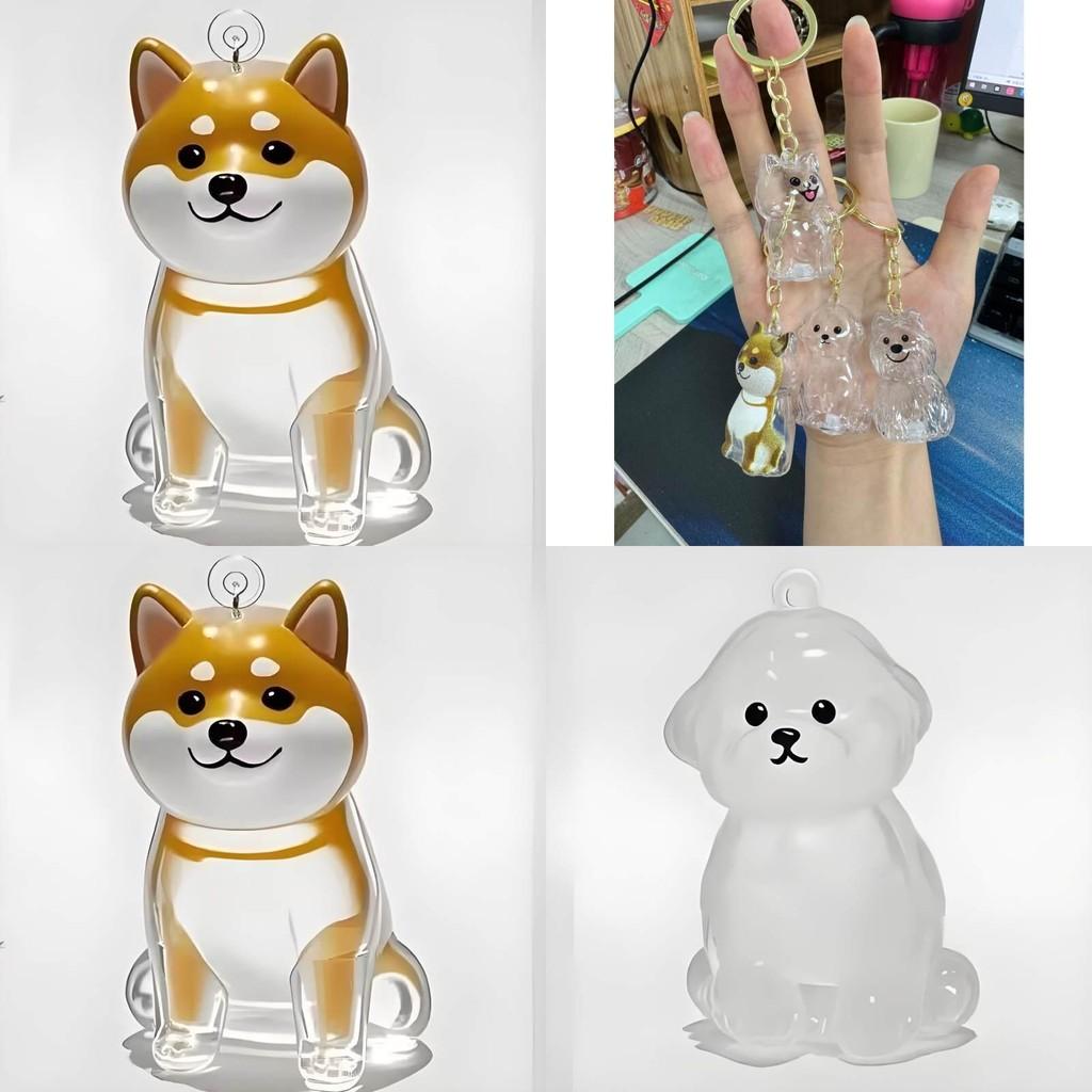 Dog Hair Organizer Resin Cartoon Keychain For Pet Lovers And Home Decor
