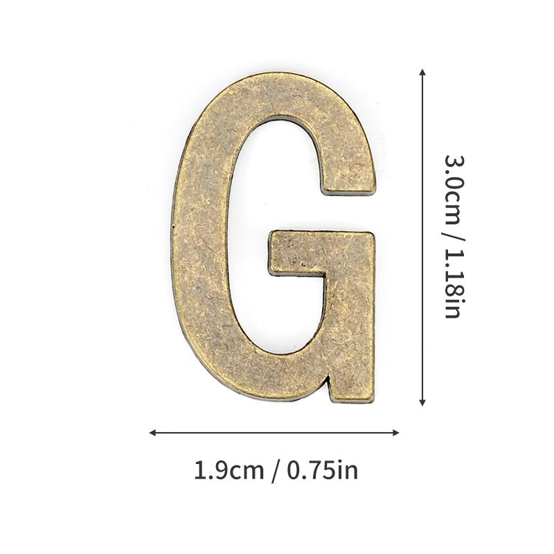 1Pcs Metal Self Adhesive House Number English Alphabet Letters for Apartment Room Door Plate Table Mailbox Number Stickers 3*2cm
